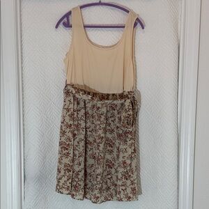 SHEIN Beige and Floral Maxi Dress